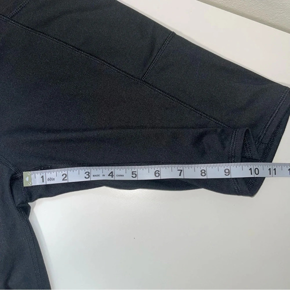 Maurices Luxe Black High Rise Side Pocket 9” Bike Shorts Medium Women’s - Picture 9 of 11